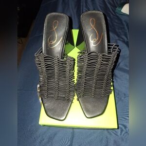 Sam Edelman Black Woven Heels